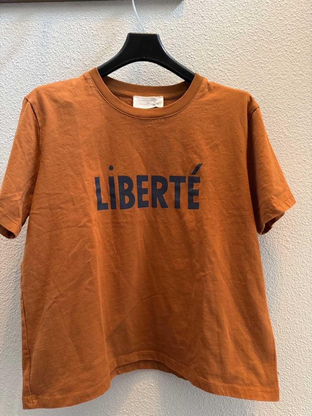 Sezane Liberte Camel T-Shirt Size